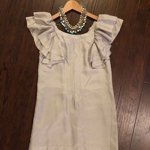 Floreat (Anthropology) dress with flutter sleeves